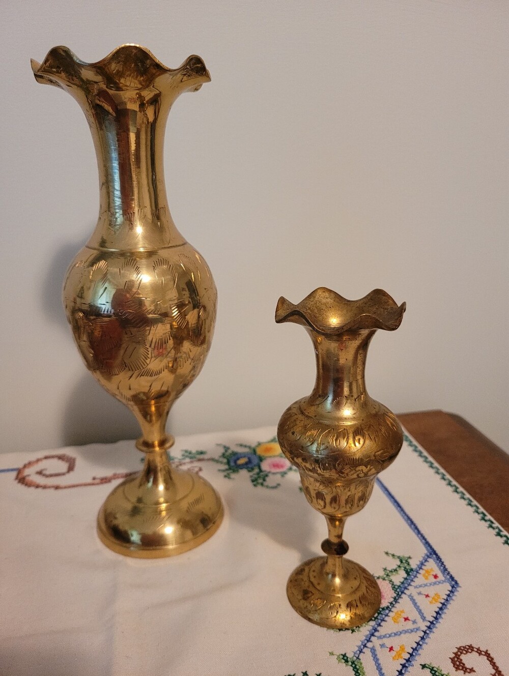 Brass Decorative Vases - Gold Finish